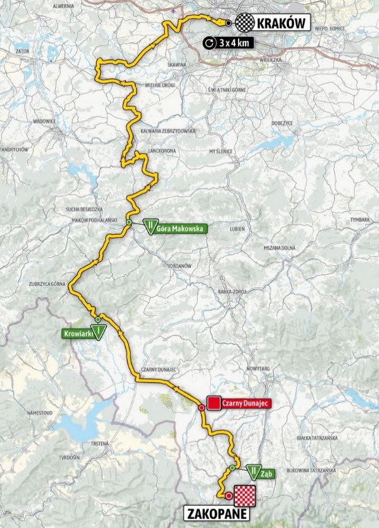 Tour of Poland stage 5 map